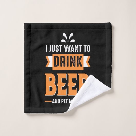 Bier Drinker Bier und Hund Waschlappen (Waschlappen)