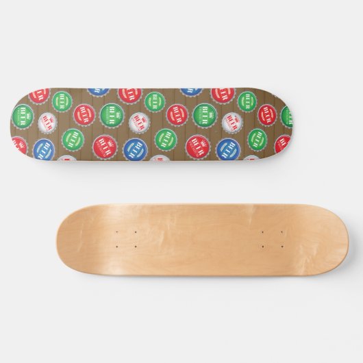 Bier Drinker Bierflaschen Gemustert Skateboard (Horizontal)