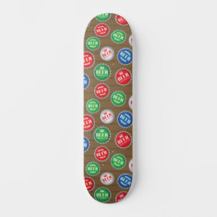 Bier Drinker Bierflaschen Gemustert Skateboard