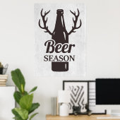 Bier Drinker Biersaison Poster (Heimbüro)