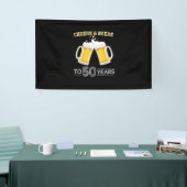 Bier Drinker Cheers und Biere bis 50 Jahre Geburts Banner (Messeveranstaltung)