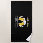 Bier Drinker Cheers und Biere bis 50 Jahre Geburts Strandtuch (Vorderseite)