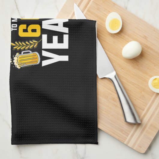 Bier Drinker Cheers und Biere bis zu meiner 60-jäh Geschirrtuch (Viertel Falte)