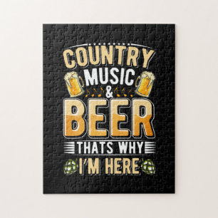 Bier Drinker Country Music Bier trinken Geburtstag Puzzle