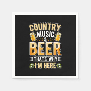 Bier Drinker Country Music Bier trinken Geburtstag Serviette