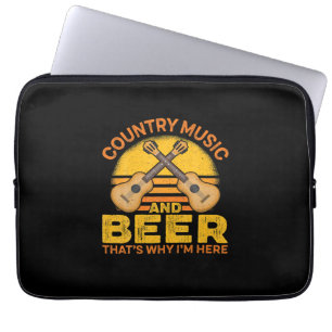 Bier Drinker Country Musik und Bier Geburtstag Laptopschutzhülle