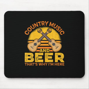 Bier Drinker Country Musik und Bier Geburtstag Mousepad