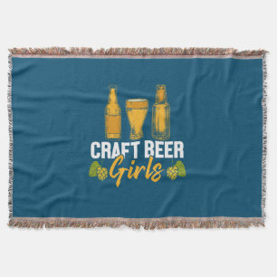 Bier Drinker Craft Biermädchen Geburtstag Decke