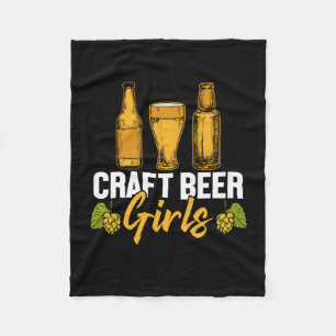 Bier Drinker Craft Biermädchen Geburtstag Fleecedecke
