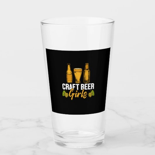 Bier Drinker Craft Biermädchen Geburtstag Glas (Vorderseite)