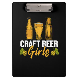 Bier Drinker Craft Biermädchen Geburtstag Klemmbrett