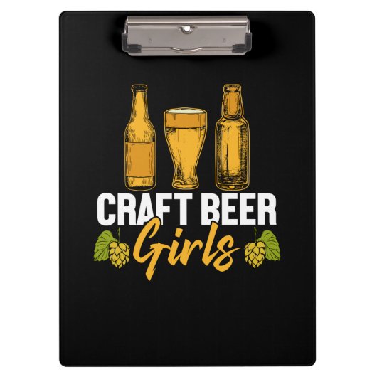 Bier Drinker Craft Biermädchen Geburtstag Klemmbrett (Vorderseite)