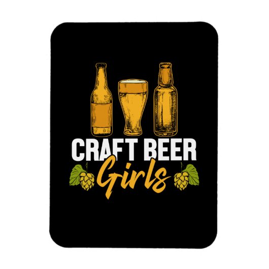 Bier Drinker Craft Biermädchen Geburtstag Magnet (Vertikal)