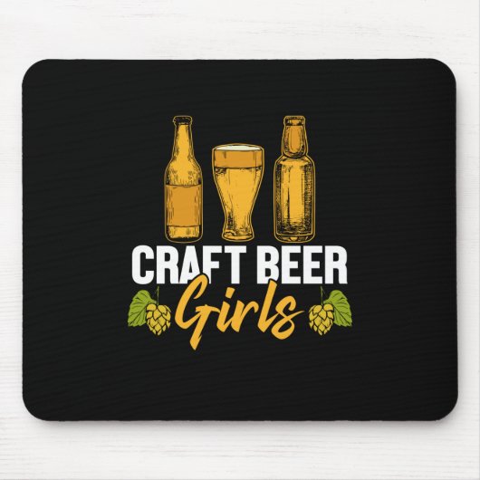 Bier Drinker Craft Biermädchen Geburtstag Mousepad (Vorne)