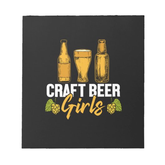 Bier Drinker Craft Biermädchen Geburtstag Notizblock (Vorderseite)