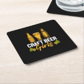 Bier Drinker Craft Biermädchen Geburtstag Rechteckiger Pappuntersetzer (angewinkelt)