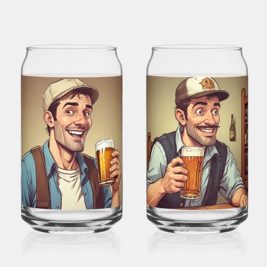 Bier Drinker Dosenglas (Vorderseite)