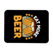 Bier Drinker essen Mehr Bier Funny trinken Geburts Magnet (Horizontal)