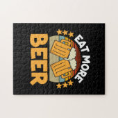 Bier Drinker essen Mehr Bier Funny trinken Geburts Puzzle (Horizontal)