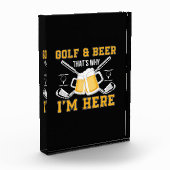Bier Drinker Golf und Bier Geburtstag Fotoblock (Links)