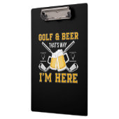Bier Drinker Golf und Bier Geburtstag Klemmbrett (Links)