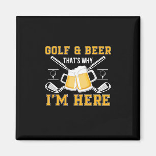 Bier Drinker Golf und Bier Geburtstag Magnet