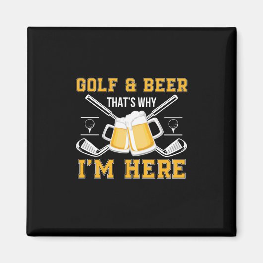 Bier Drinker Golf und Bier Geburtstag Magnet (Vorne)