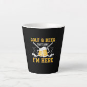 Bier Drinker Golf und Bier Geburtstag Milchtasse (Vorderseite)
