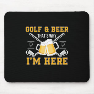 Bier Drinker Golf und Bier Geburtstag Mousepad