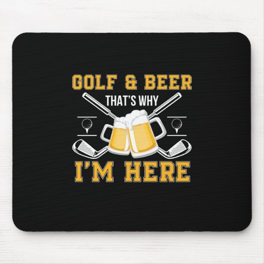 Bier Drinker Golf und Bier Geburtstag Mousepad (Vorne)