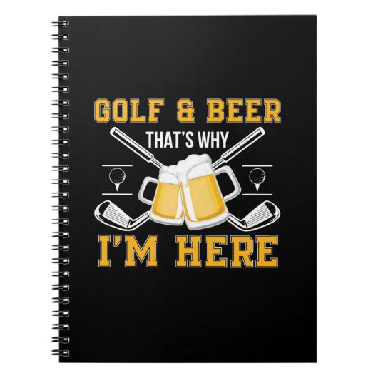 Bier Drinker Golf und Bier Geburtstag Notizblock (Vorderseite)