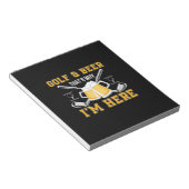 Bier Drinker Golf und Bier Geburtstag Notizblock (angewinkelt)
