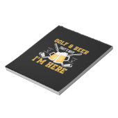 Bier Drinker Golf und Bier Geburtstag Notizblock (Rotiert)