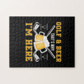 Bier Drinker Golf und Bier Geburtstag Puzzle (Horizontal)