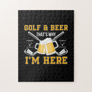 Bier Drinker Golf und Bier Geburtstag Puzzle