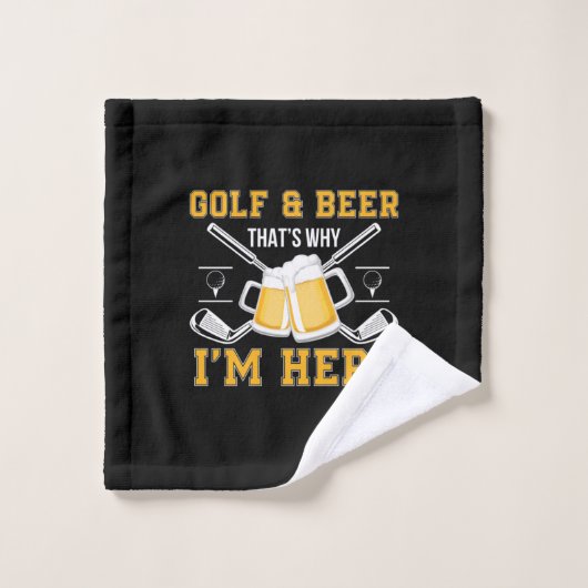 Bier Drinker Golf und Bier Geburtstag Waschlappen (Waschlappen)