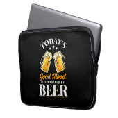 Bier Drinker Gute Laune wird von Bier gesponsert Laptopschutzhülle (Vorderseite Links)