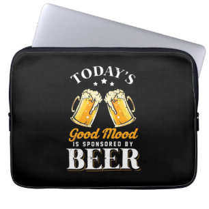 Bier Drinker Gute Laune wird von Bier gesponsert Laptopschutzhülle