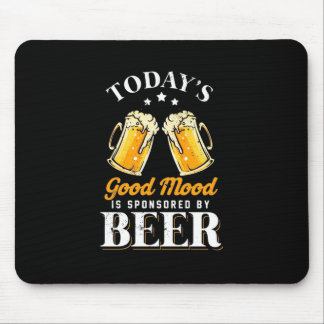 Bier Drinker Gute Laune wird von Bier gesponsert Mousepad