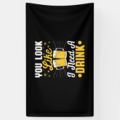 Bier Drinker Ich brauche ein Getränk Bier Geburtst Banner (Vertikal)