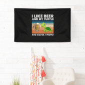 Bier Drinker Ich mag Bier und meine Schildkröte Ge Banner (Insitu)
