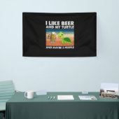 Bier Drinker Ich mag Bier und meine Schildkröte Ge Banner (Messeveranstaltung)