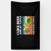 Bier Drinker Ich mag Bier und meine Schildkröte Ge Banner (Vertikal)