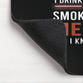 Bier Drinker Ich trinke Bier rauchen etwas Fleisch Mousepad (Ecke)