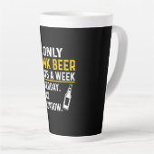 Bier Drinker Ich trinke nur Bier Geburtstag Milchtasse (Rechte Ecke)