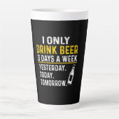 Bier Drinker Ich trinke nur Bier Geburtstag Milchtasse (Vorderseite)