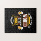Bier Drinker Jeder ist ein paar Drinks hinter der  Puzzle (Horizontal)