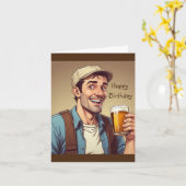 Bier Drinker Karte (Gelbe Blume)