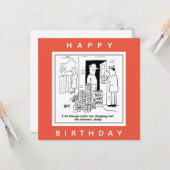 Bier Drinker Online Shopping für Bier Cartoon Karte (Vorderseite/Rückseite Beispiel)