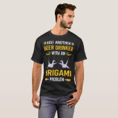 Bier Drinker Origami T-Shirt (Vorne ganz)